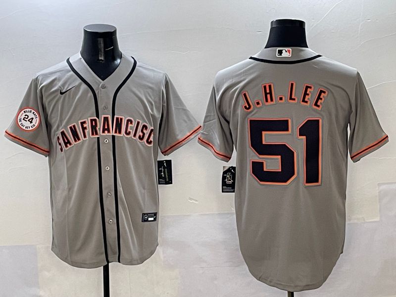 Men San Francisco Giants #51 J.H.Lee Grey Game Nike 2025 MLB Jersey style 36->san francisco giants->MLB Jersey